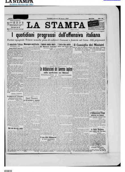 LA PRIMA PAGINA DE LA STAMPA