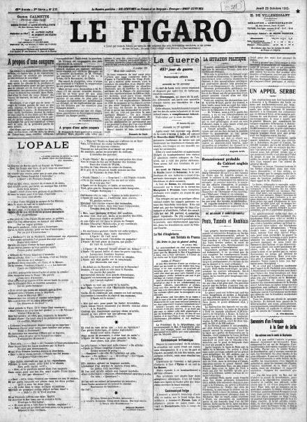 LA PRIMA PAGINA DE LE FIGARO