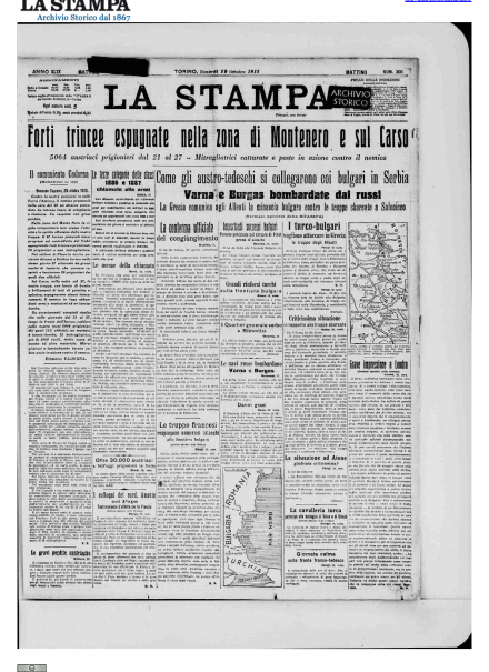 LA PRIMA PAGINA DE LA STAMPA