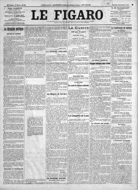 LA PRIMA PAGINA DE LE FIGARO