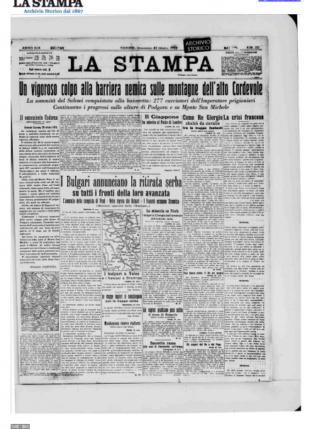 LA PRIMA PAGINA DE LA STAMPA