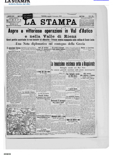 LA PRIMA PAGINA DE LA STAMPA