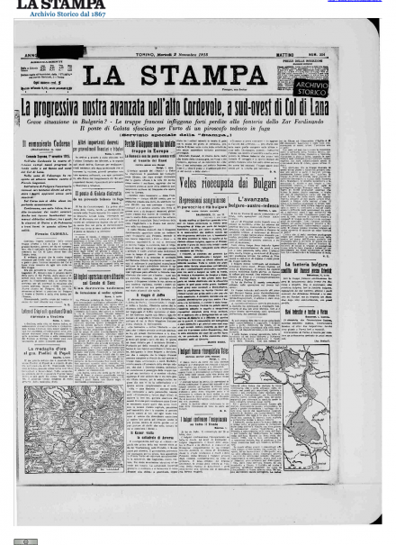 LA PRIMA PAGINA DE LA STAMPA