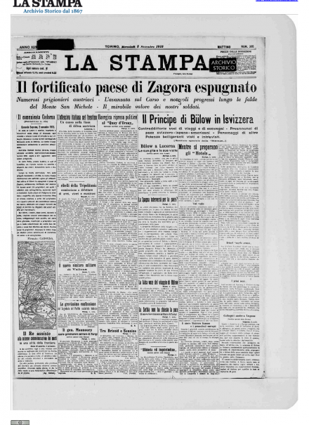 LA PRIMA PAGINA DE LA STAMPA