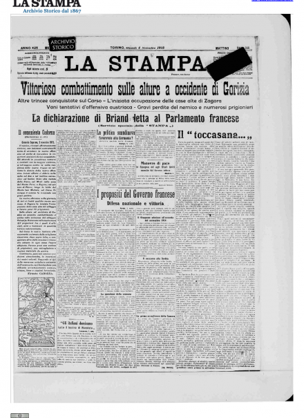 LA PRIMA PAGINA DE LA STAMPA