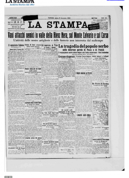 LA PRIMA PAGINA DE LA STAMPA