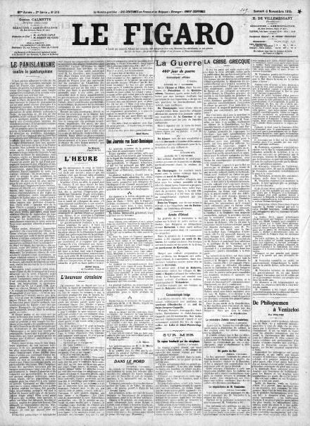LA PRIMA PAGINA DE LE FIGARO