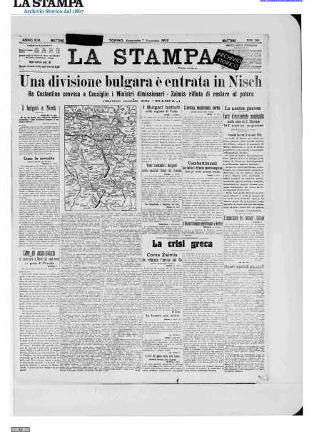 LA PRIMA PAGINA DE LA STAMPA