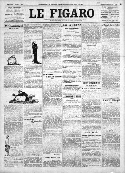 LA PRIMA PAGINA DE LE FIGARO
