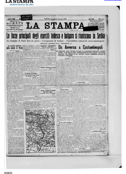 LA PRIMA PAGINA DE LA STAMPA
