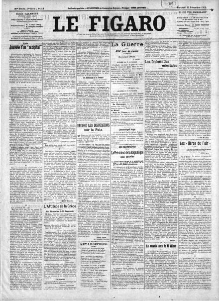 LA PRIMA PAGINA DE LE FIGARO