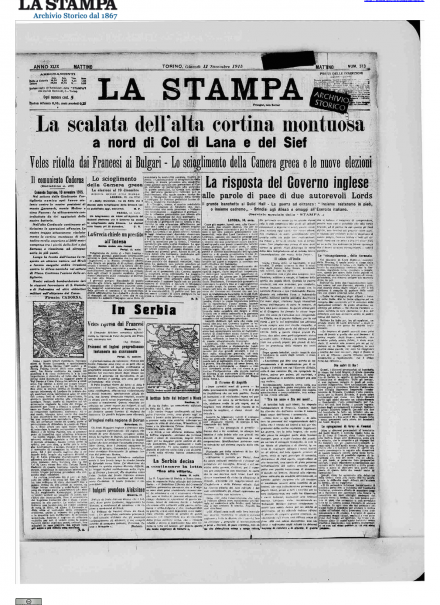 LA PRIMA PAGINA DE LA STAMPA