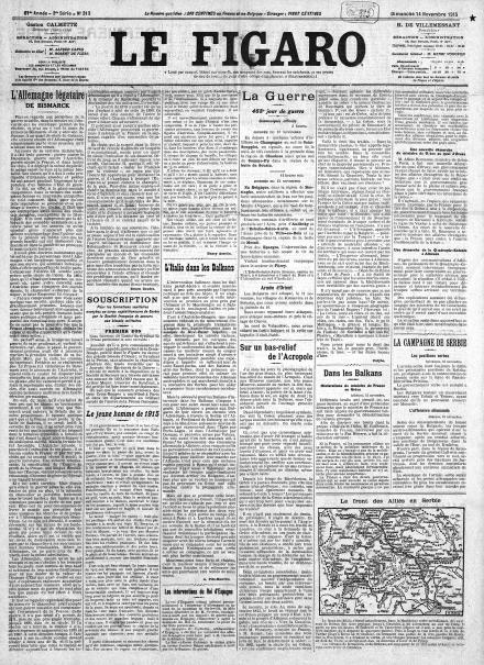 LA PRIMA PAGINA DE LE FIGARO