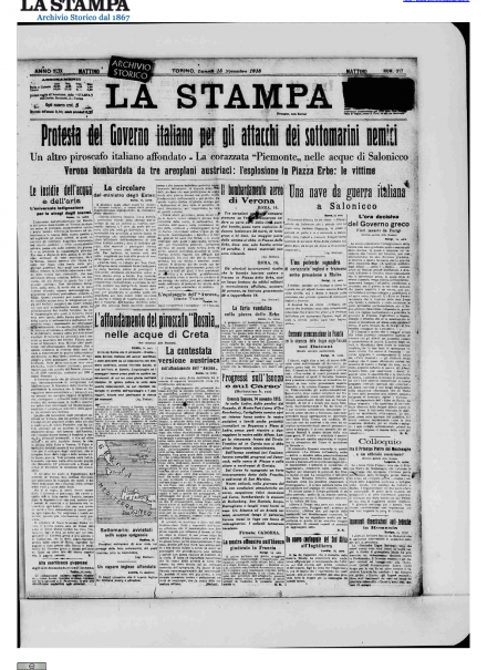 LA PRIMA PAGINA DE LA STAMPA