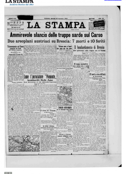 LA PRIMA PAGINA DE LA STAMPA