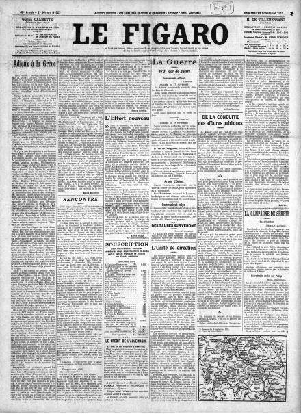 LA PRIMA PAGINA DE LE FIGARO