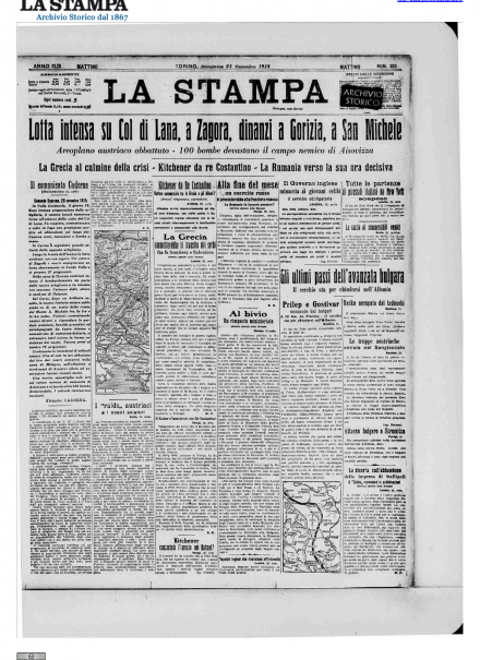LA PRIMA PAGINA DE LA STAMPA