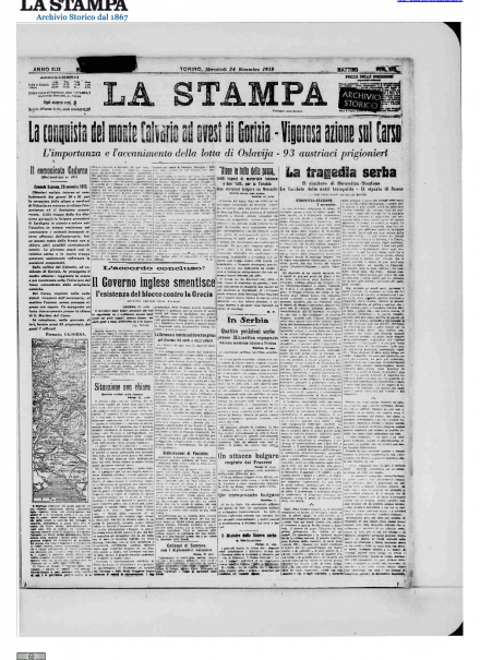 LA PRIMA PAGINA DE LA STAMPA