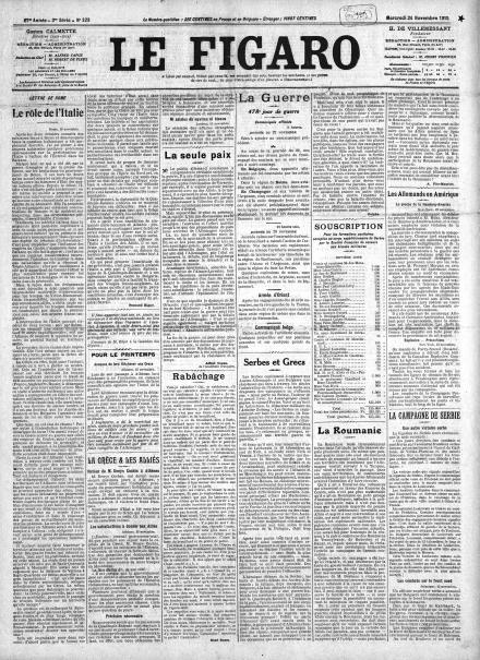 LA PRIMA PAGINA DE LE FIGARO