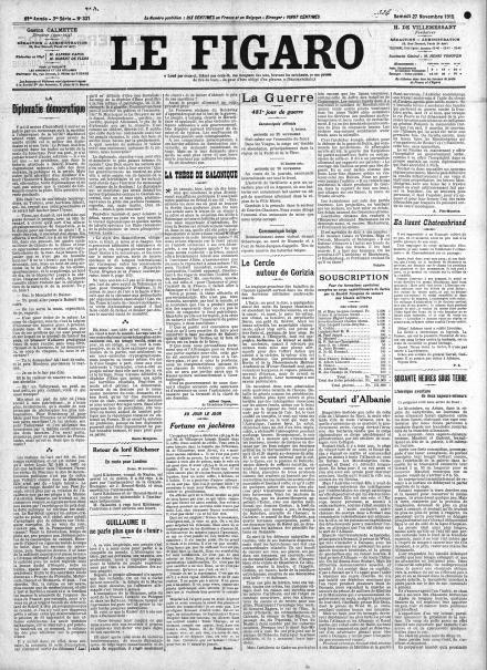 LA PRIMA PAGINA DE LE FIGARO