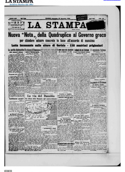 LA PRIMA PAGINA DE LA STAMPA