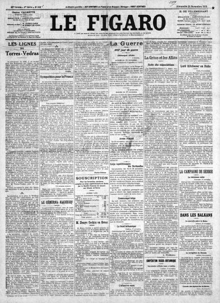 LA PRIMA PAGINA DE LE FIGARO