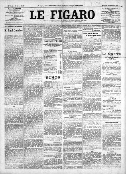 LA PRIMA PAGINA DE LE FIGARO