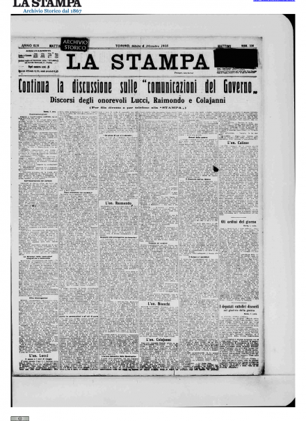 LA PRIMA PAGINA DE LA STAMPA