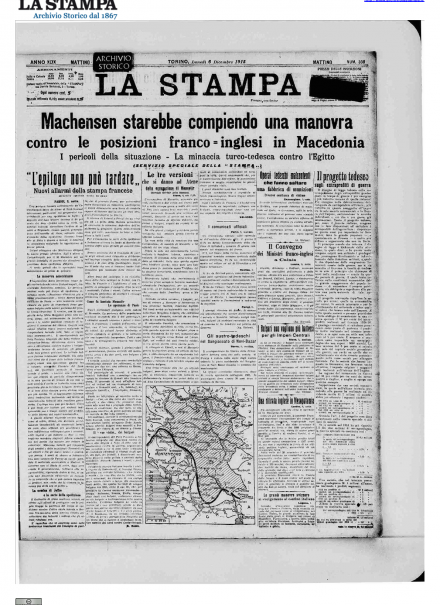 LA PRIMA PAGINA DE LA STAMPA