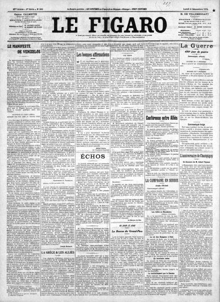 LA PRIMA PAGINA DE LE FIGARO