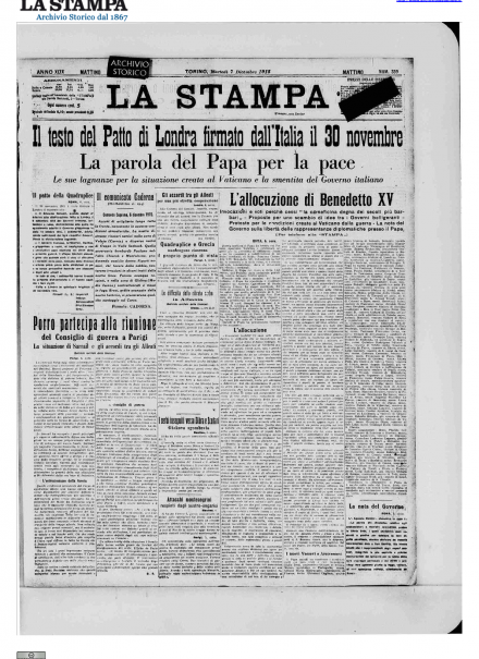 LA PRIMA PAGINA DE LA STAMPA