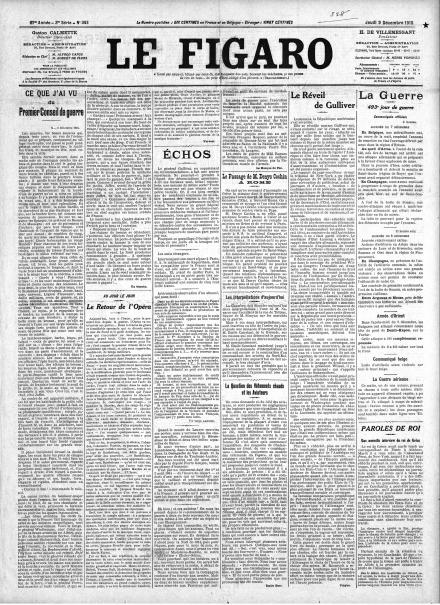 LA PRIMA PAGINA DE LE FIGARO