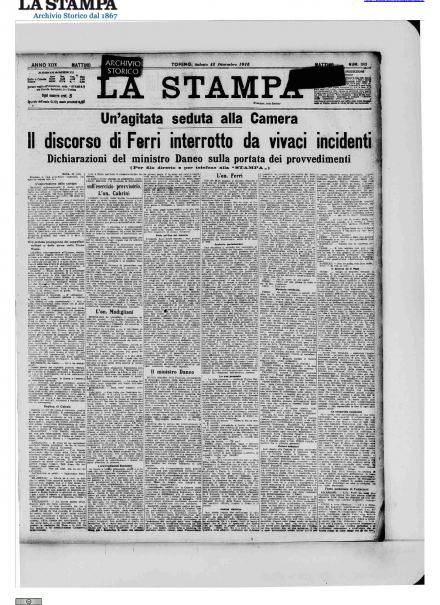 LA PRIMA PAGINA DE LA STAMPA