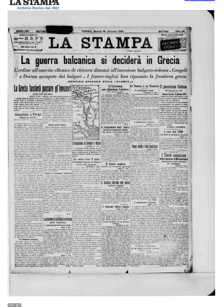 LA PRIMA PAGINA DE LA STAMPA