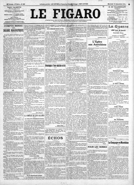 LA PRIMA PAGINA DE LE FIGARO