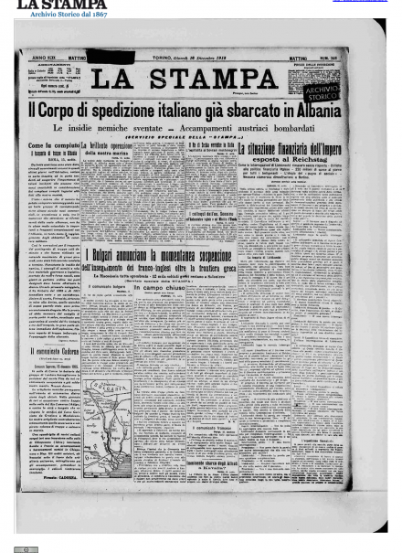 LA PRIMA PAGINA DE LA STAMPA