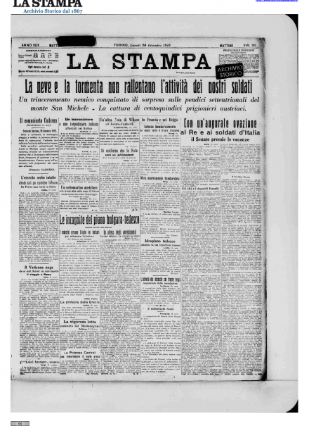 LA PRIMA PAGINA DE LA STAMPA