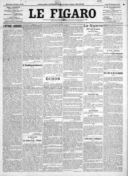 LA PRIMA PAGINA DE LE FIGARO