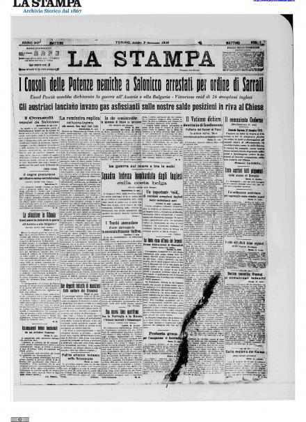 LA PRIMA PAGINA DE LA STAMPA