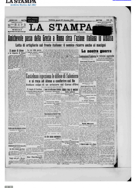 LA PRIMA PAGINA DE LA STAMPA
