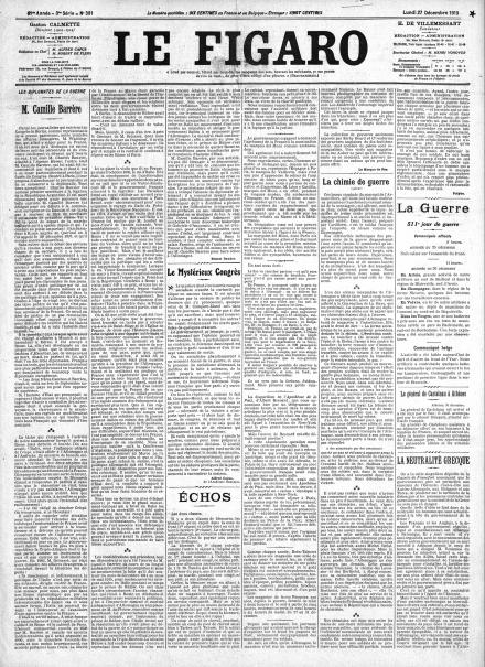 LA PRIMA PAGINA DE LE FIGARO