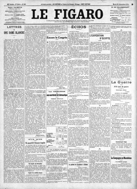 LA PRIMA PAGINA DE LE FIGARO