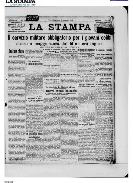 LA PRIMA PAGINA DE LA STAMPA