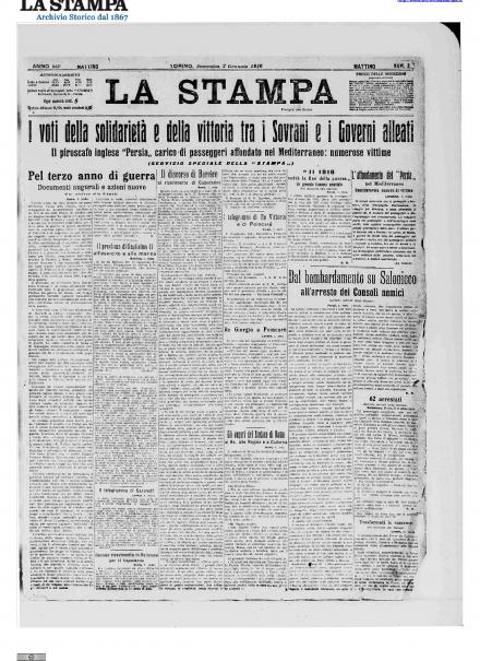 LA PRIMA PAGINA DE LA STAMPA