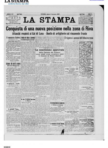 LA PRIMA PAGINA DE LA STAMPA
