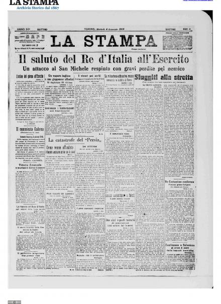 LA PRIMA PAGINA DE LA STAMPA