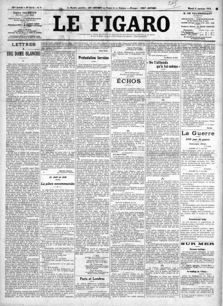 LA PRIMA PAGINA DE LE FIGARO