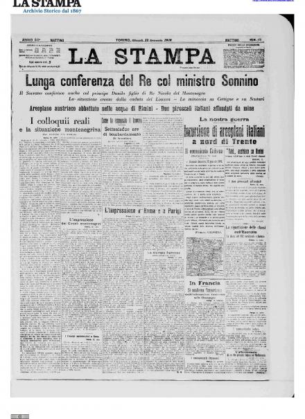 LA PRIMA PAGINA DE LA STAMPA