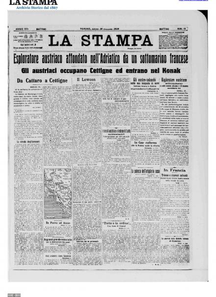 LA PRIMA PAGINA DE LA STAMPA