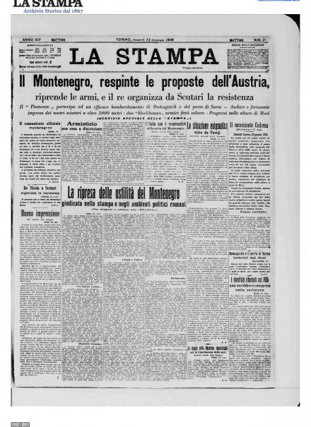 LA PRIMA PAGINA DE LA STAMPA